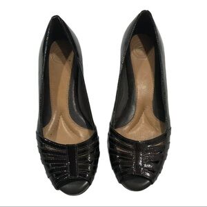 Nurture Falcon shoes brown Leather strap peep toes